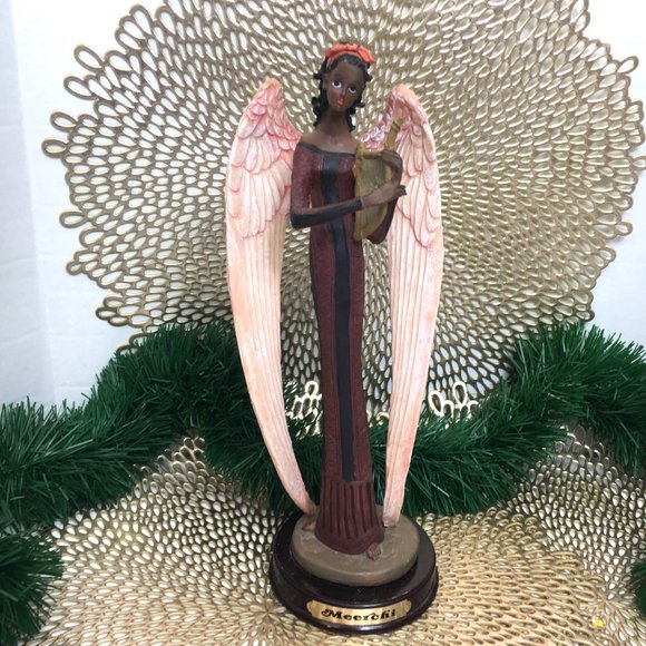 Meerchi African American Angel Playing Harp VTG - Picture 14 of 14